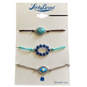 NEW Lucky Brand bracelet trio set - evil eye